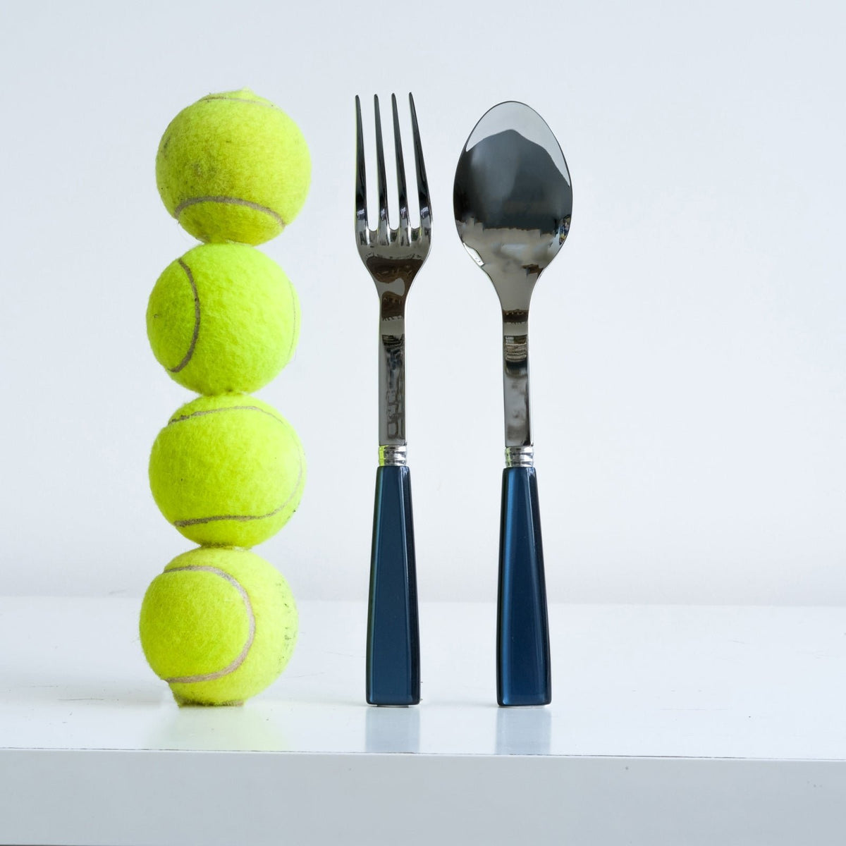 Sabre Paris - Icone Serving Set Midnight Blue (Steel Blue) 2-Pieces Acrylic Handle and Stainless Steel