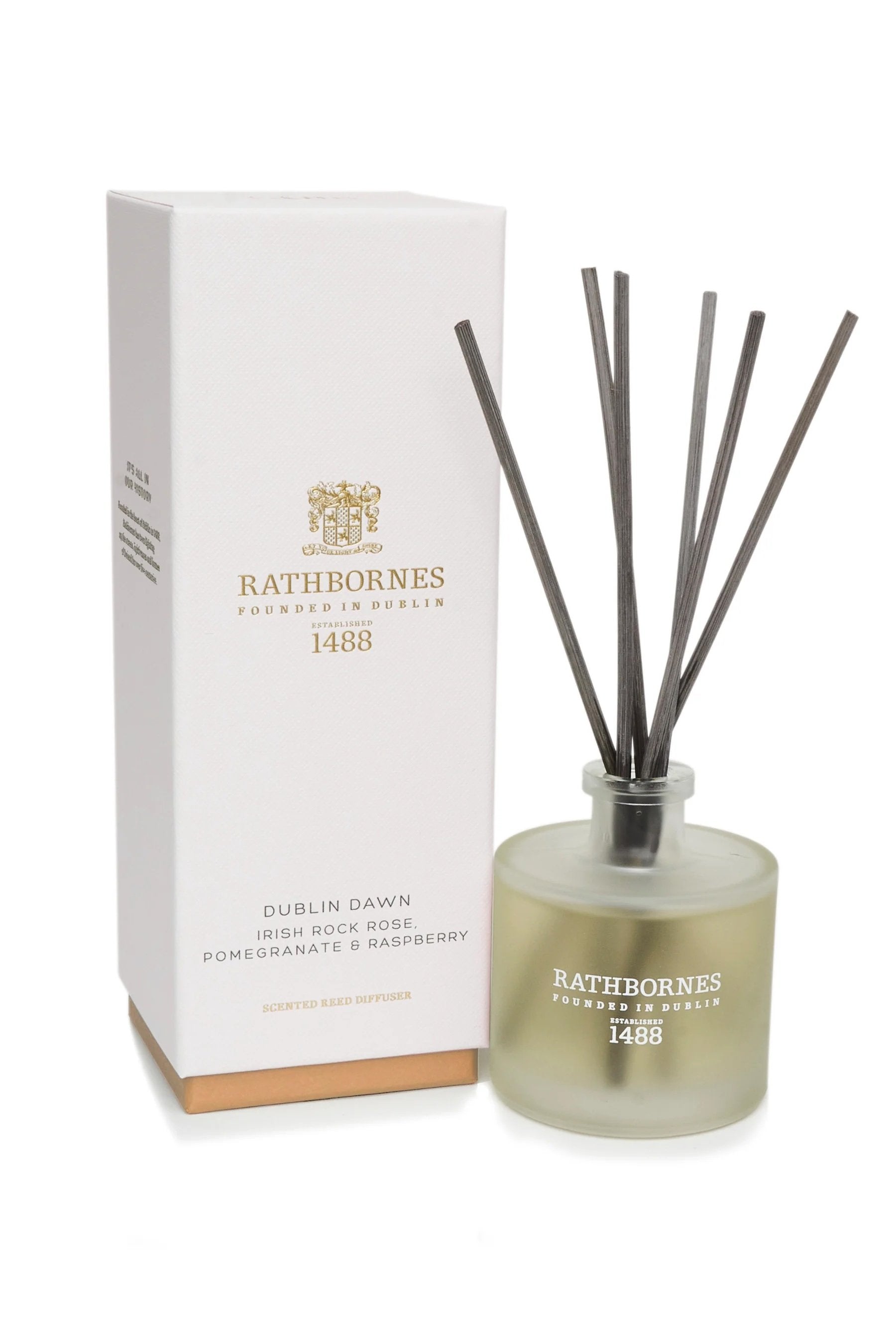 Rathbornes Dublin Dawn Davana and Raspberry reed diffuser 200ml