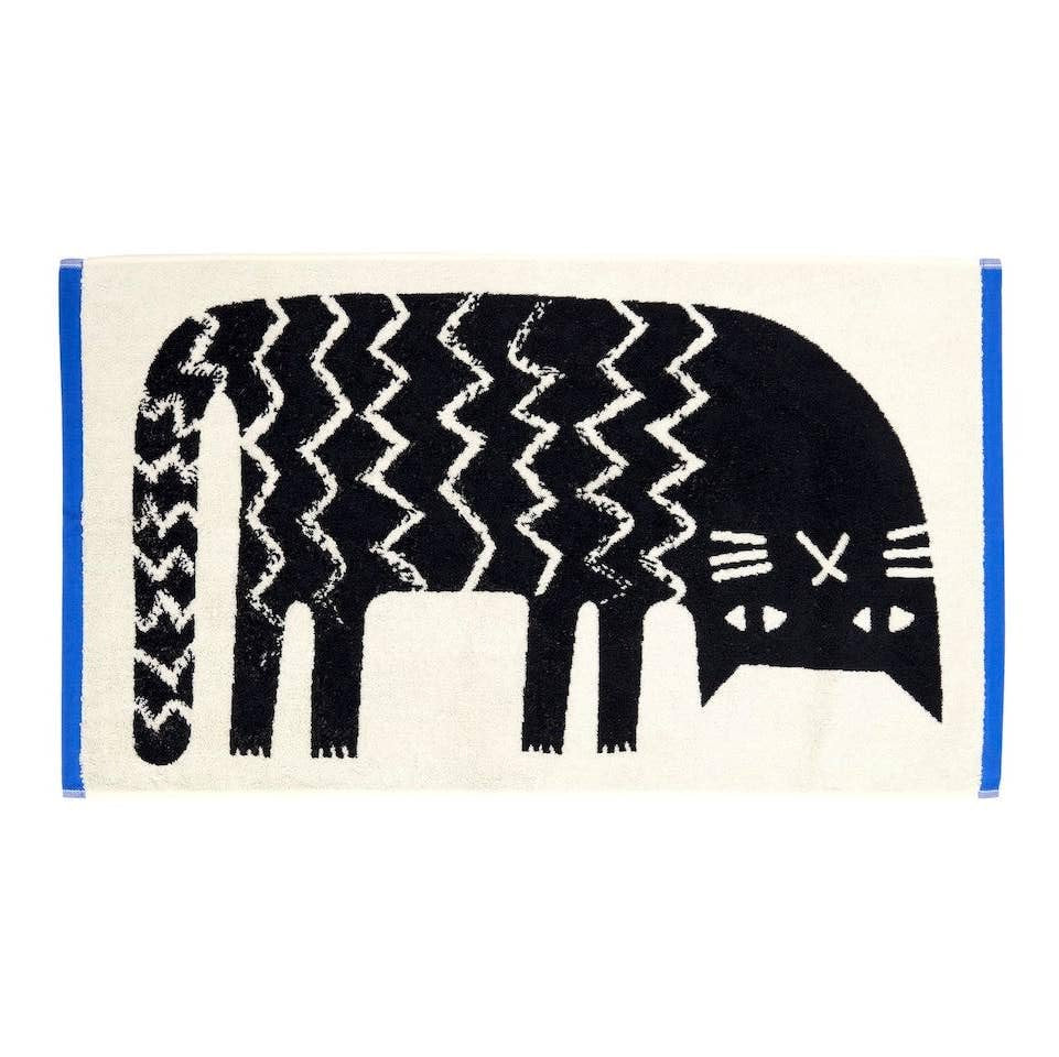 Donna Wilson Lazy Cat Towel | Soft Absorbent Cotton | Fina Tavola