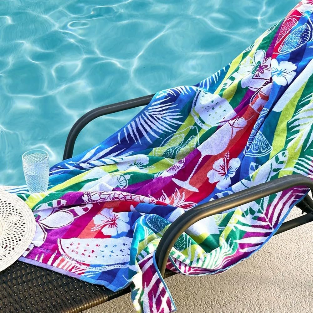 Garnier-Thiebaut Tropic Neon Beach Towel