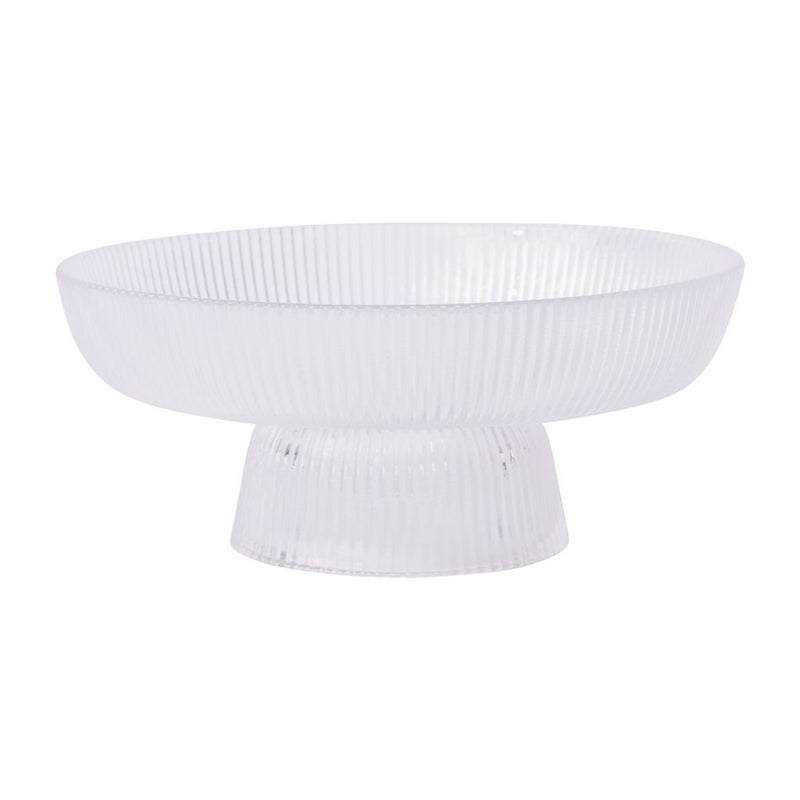 Aromatique Ribbed Glass Pedestal Potpourri Bowl