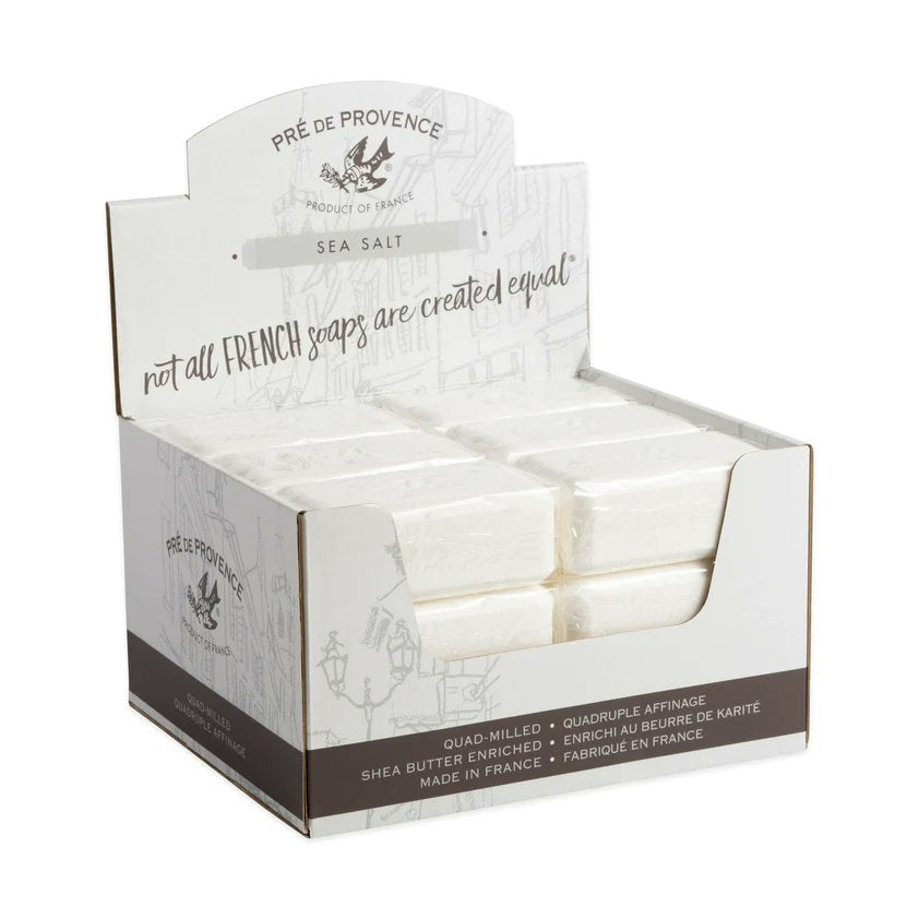 Pre de Provence Sea Salt Soap Bar counter display box, pack of 12