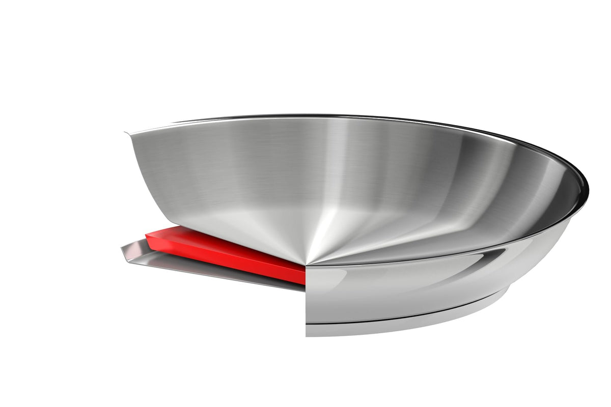 Cristel 1826 Collection Mixed 10" Frying Pan Set, Made in France, 18/10 Stainless Steel, 3-Ply Construction, Oven and Dishwasher Safe