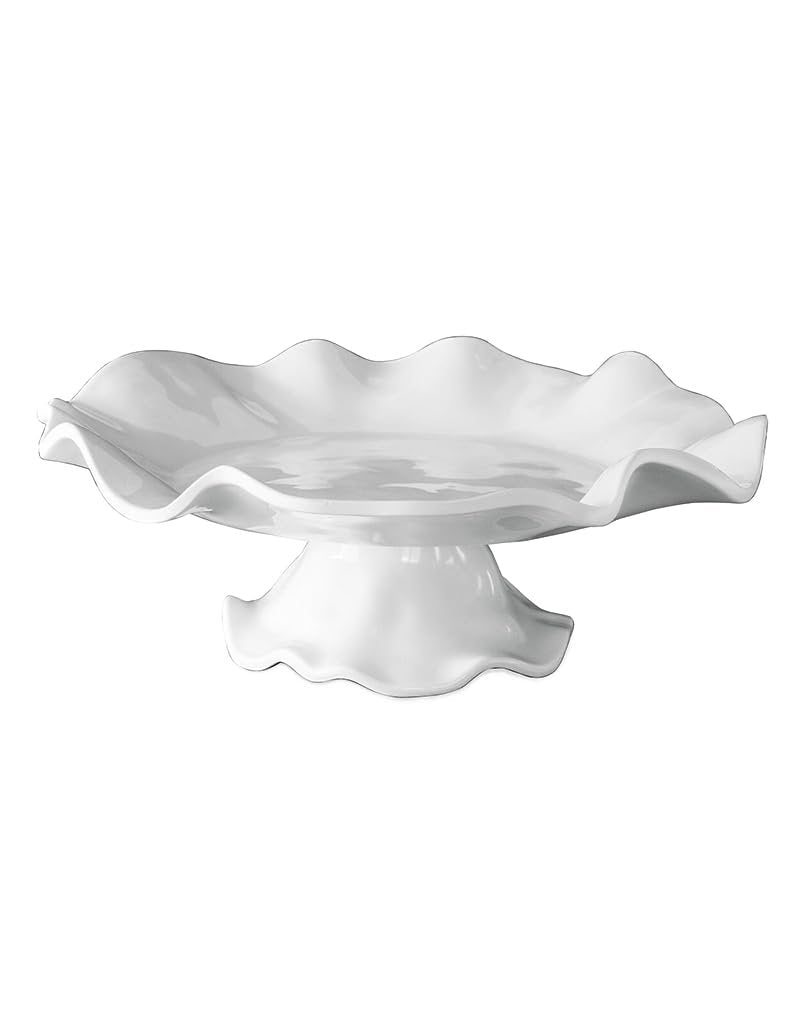 VIDA Havana Pedestal Cake Plate White