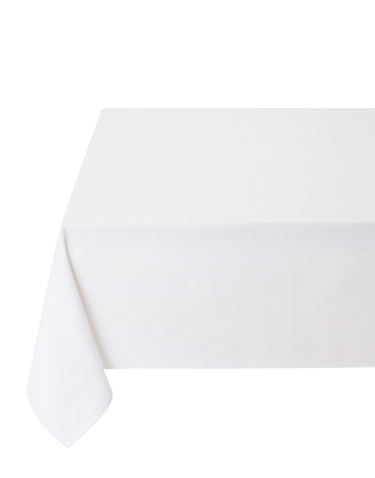 TABLUXE LINENS Jacquard Rectangular Tablecloth - 63x138 inch - Spill-Resistant Luxury Linen French Provence Tablecloth (Blue, Ecru, Gray, White)
