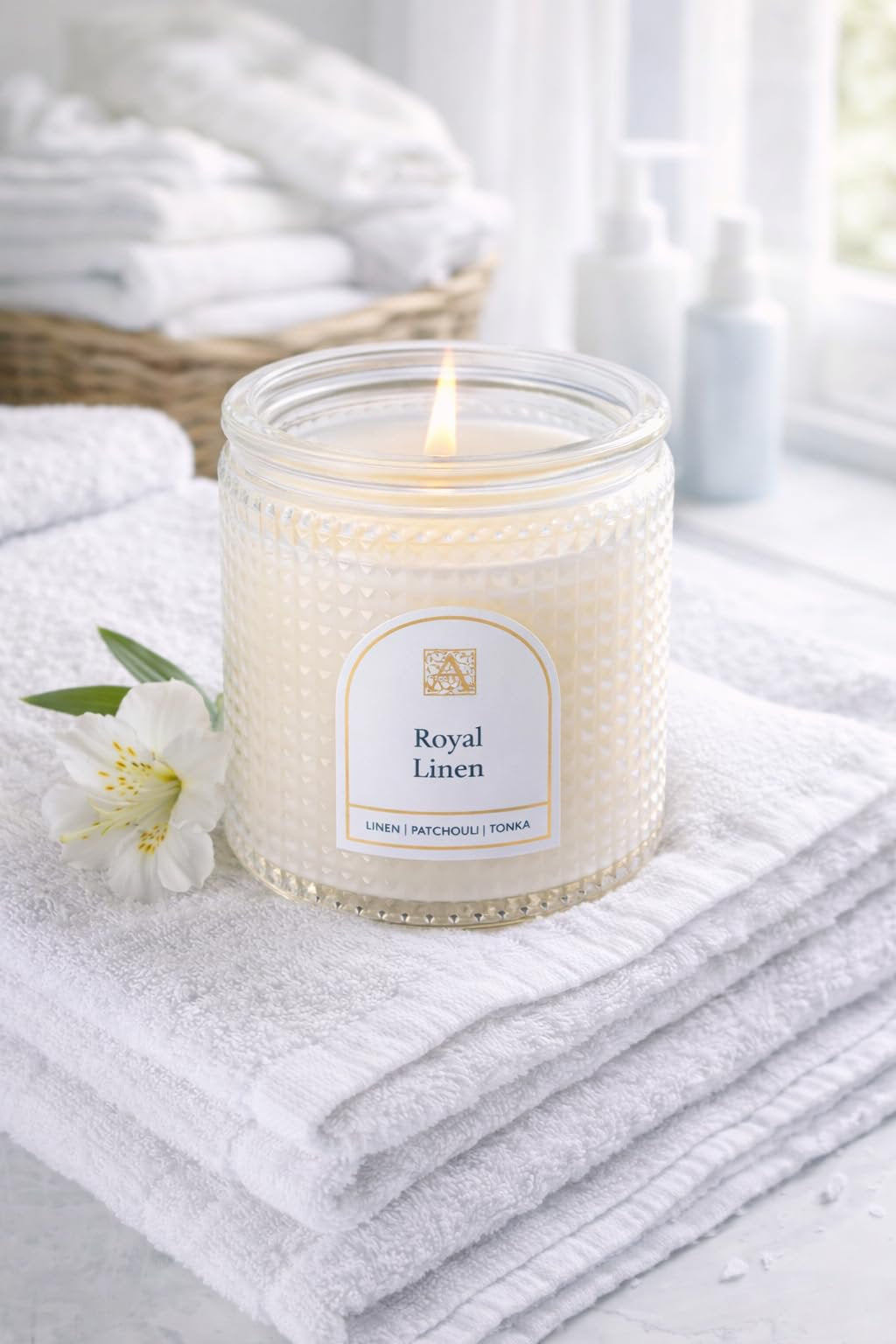 Aromatique, Textured, Elegant Candle 6-oz , Home Fragrance Candle for Relaxing atomosphere, Living Room & Bedroom