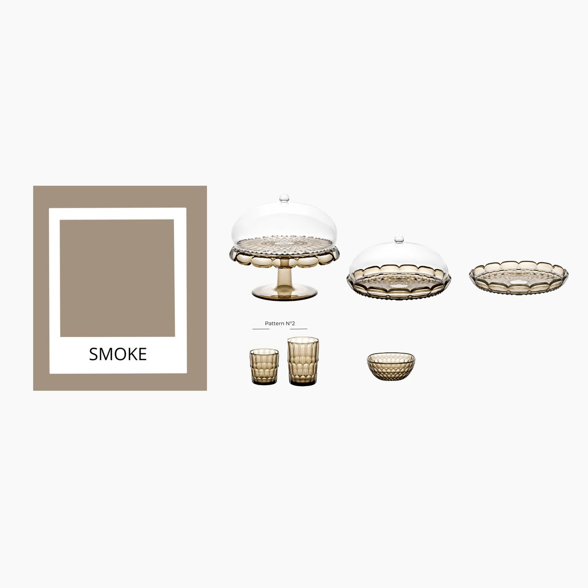 Guzzini - Vanity, 16 cm container, smoke, in Bio-based SAN and Bio-based SMMA - Earth