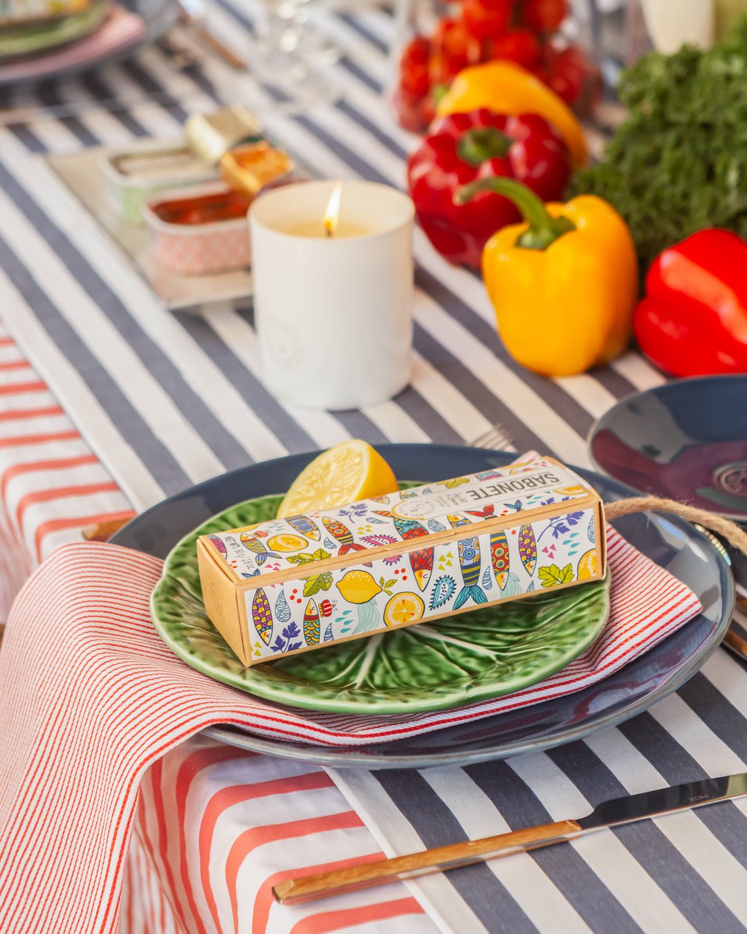 Castelbel Sardine Soap on a Rope | Sea Salt & Lemon | Kitchen Soap | 80g