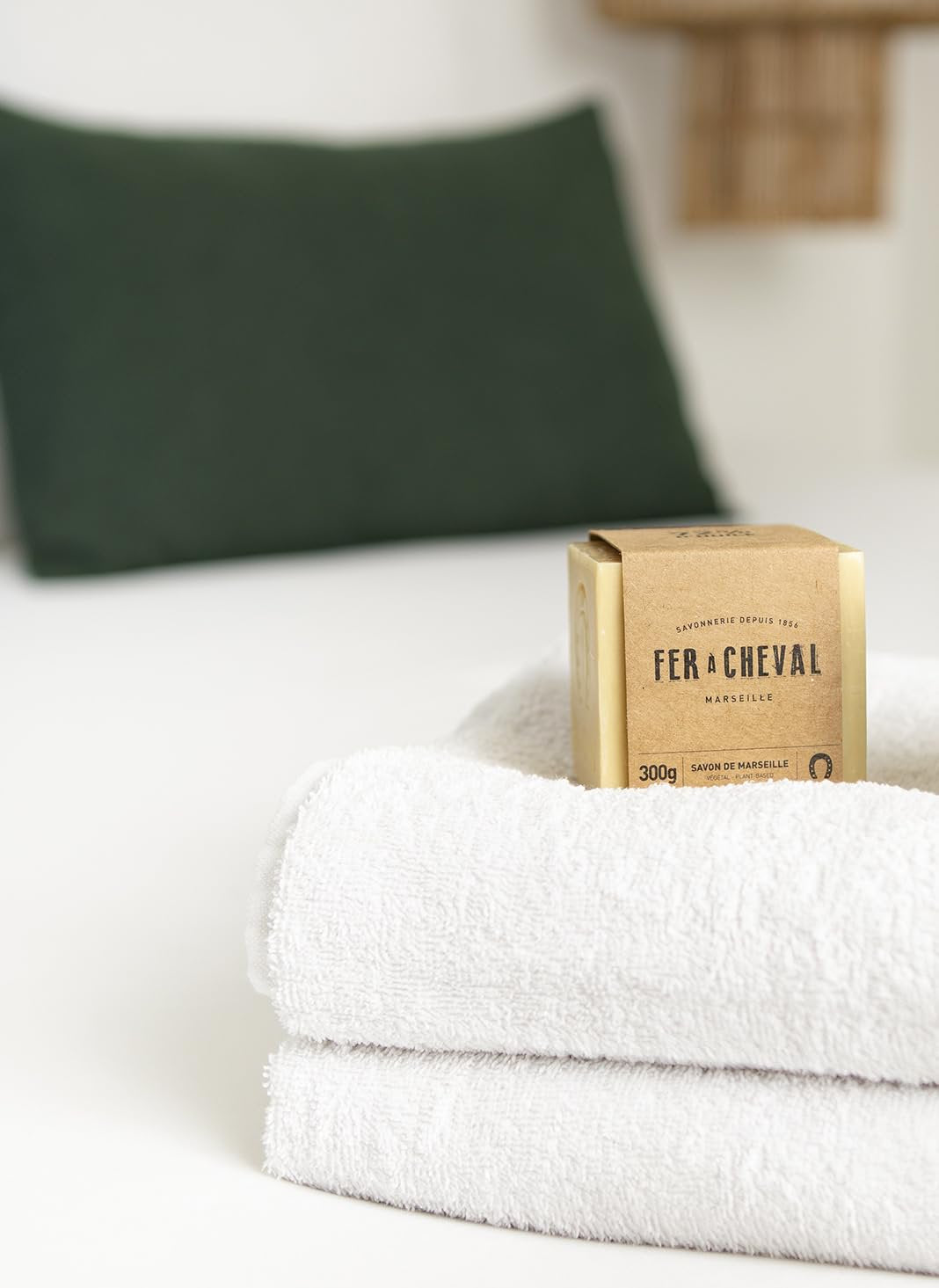 Fer a Cheval Pure Olive Savon de Marseille Cube Soap 300g Hypoallergenic Multipurpose