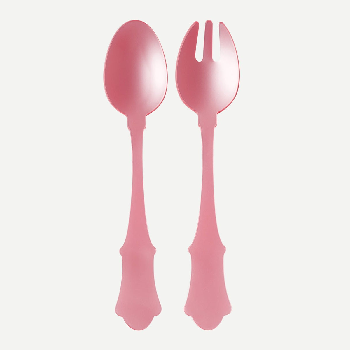 Sabre Paris Honorine Salad Serving Set, 2-Piece Acrylic Servers, Pink, 10-Inch