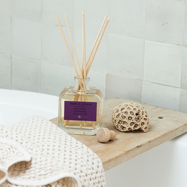Cirerie de Gascogne Reed Diffuser, Patchouli, Sauternes and Dry Fig - Long Lasting Fragrance 200ml