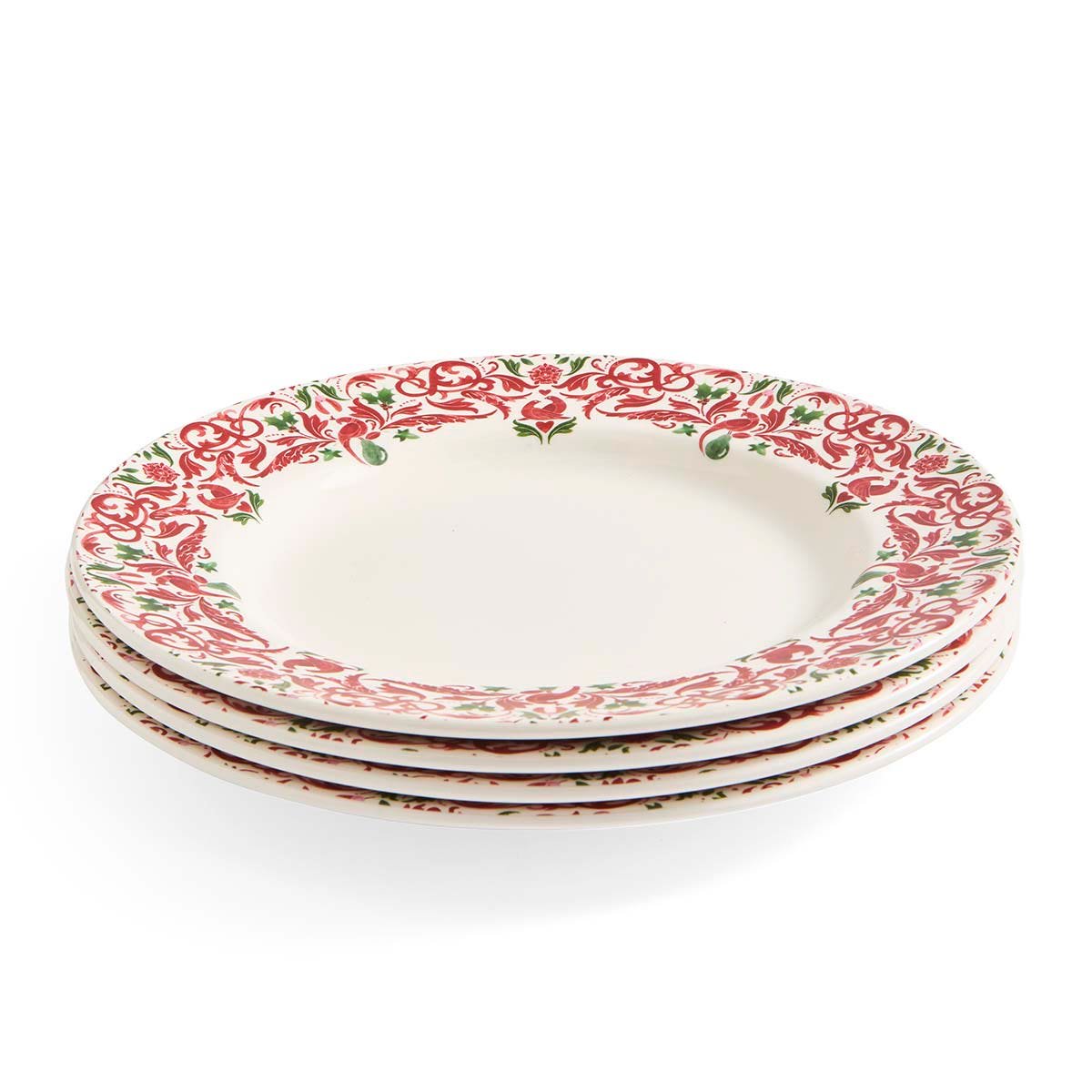 Spode Christmas Tree Yuletide Dinner Plate, Set of 4 - Festive Dining