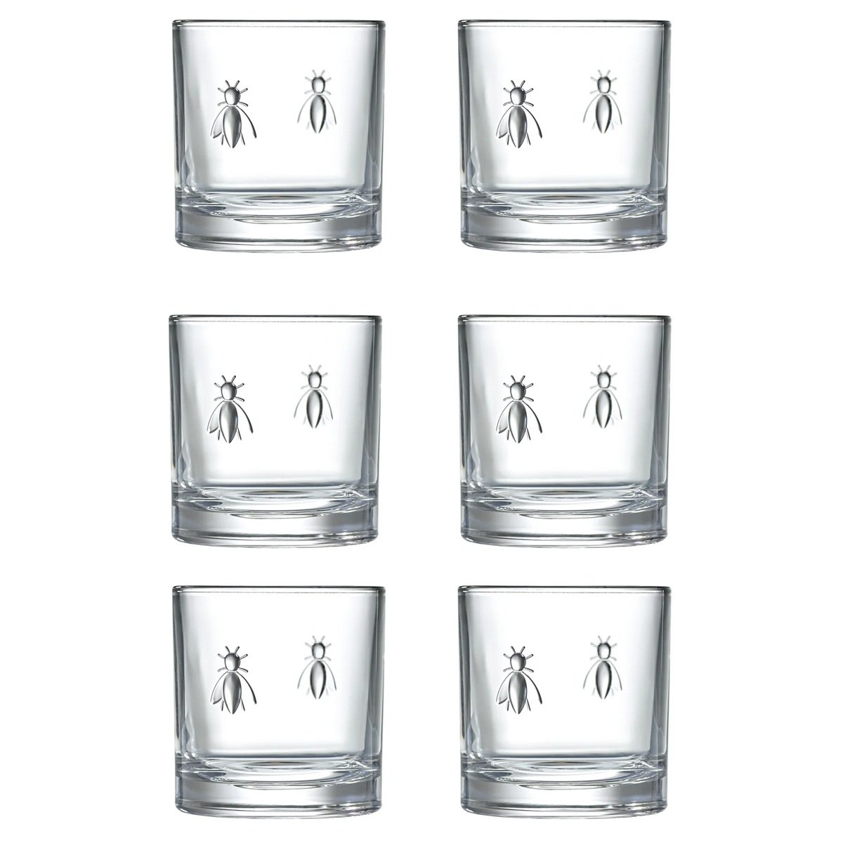 La Rochere Bee Whisky Glasses Set of 6 Iconic Glassware 10oz