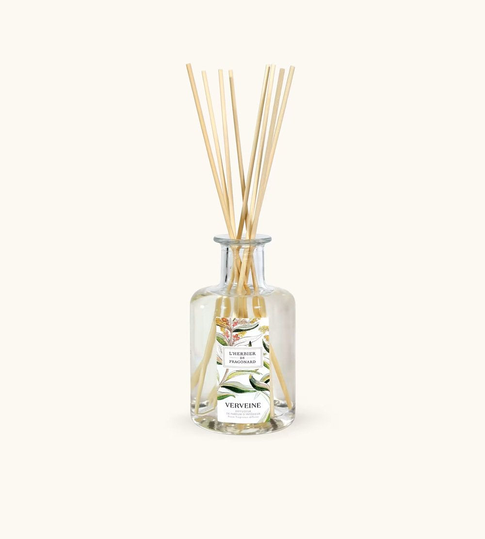 Fragonard Verbena Diffuser bottle with rattan reeds