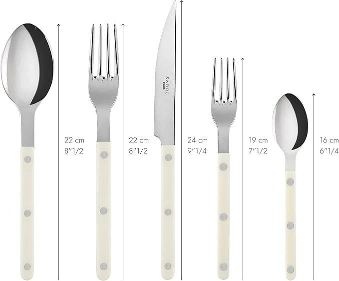 Sabre Paris Bistrot Shiny 5-Piece Place Setting | Ivory