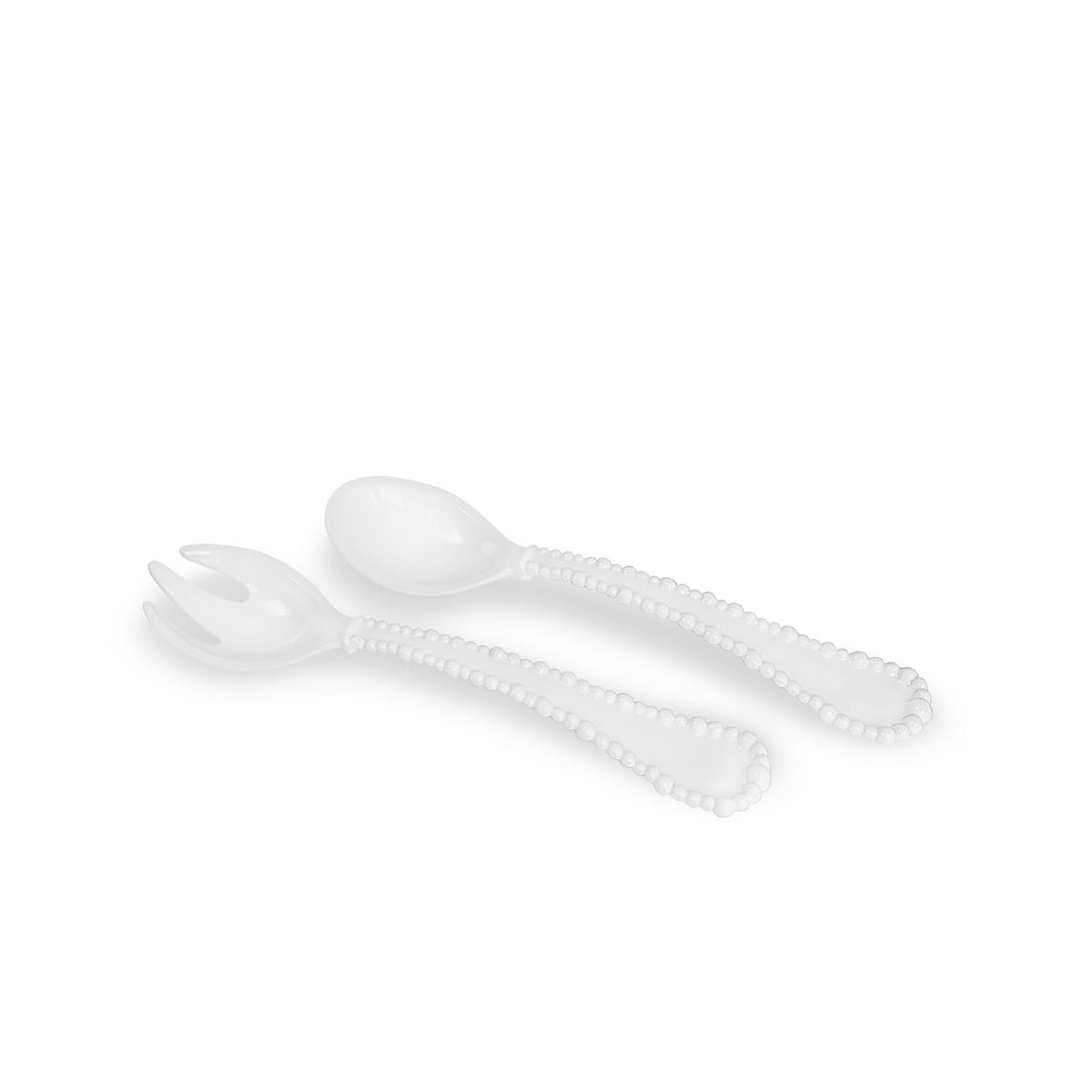 VIDA Alegria White Salad Servers Beatriz Ball Serving Set