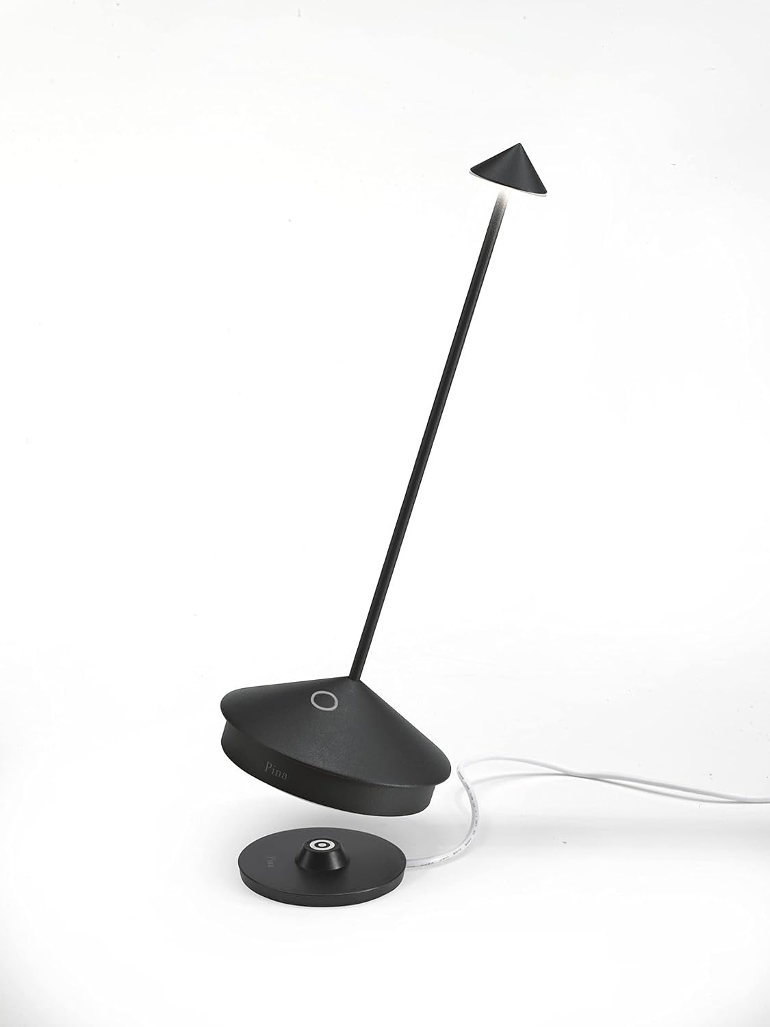 Zafferano Pina Pro LED Table Lamp in Aluminum Indoor/Outdoor | Black