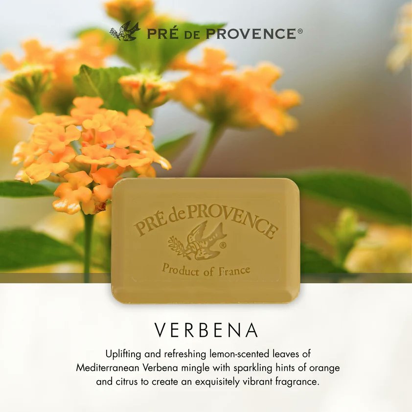Pre de Provence Verbena Soap Bar, sparkling citrus fragrance