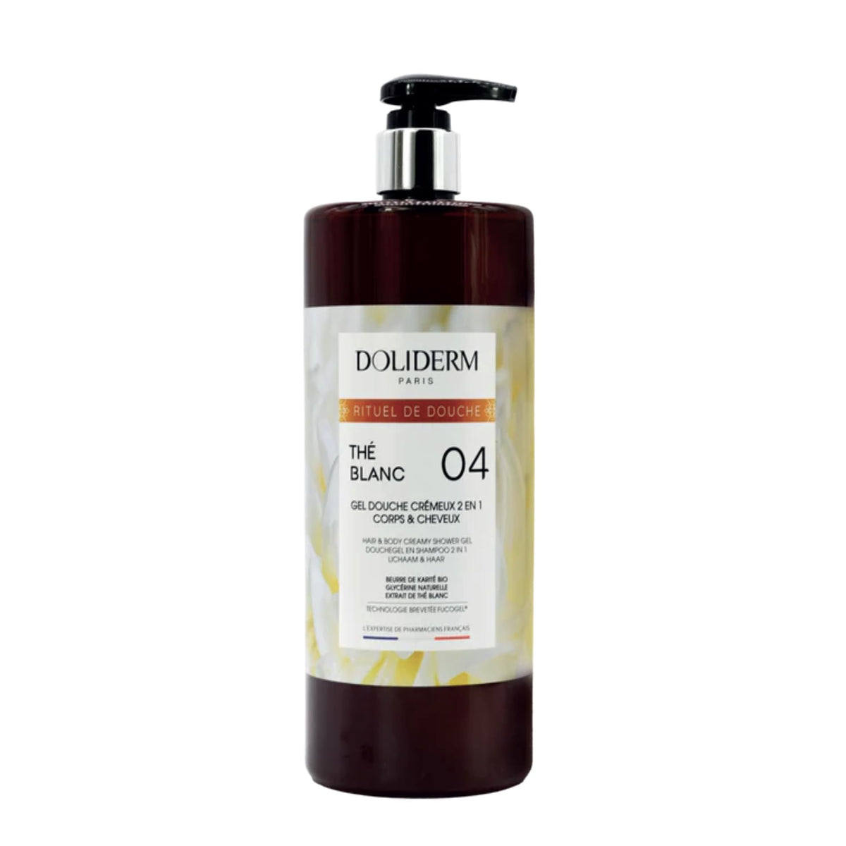Doliderm Paris - Creamy Shower Gel, 33.8 Fl Oz (Jasmine White Tea)