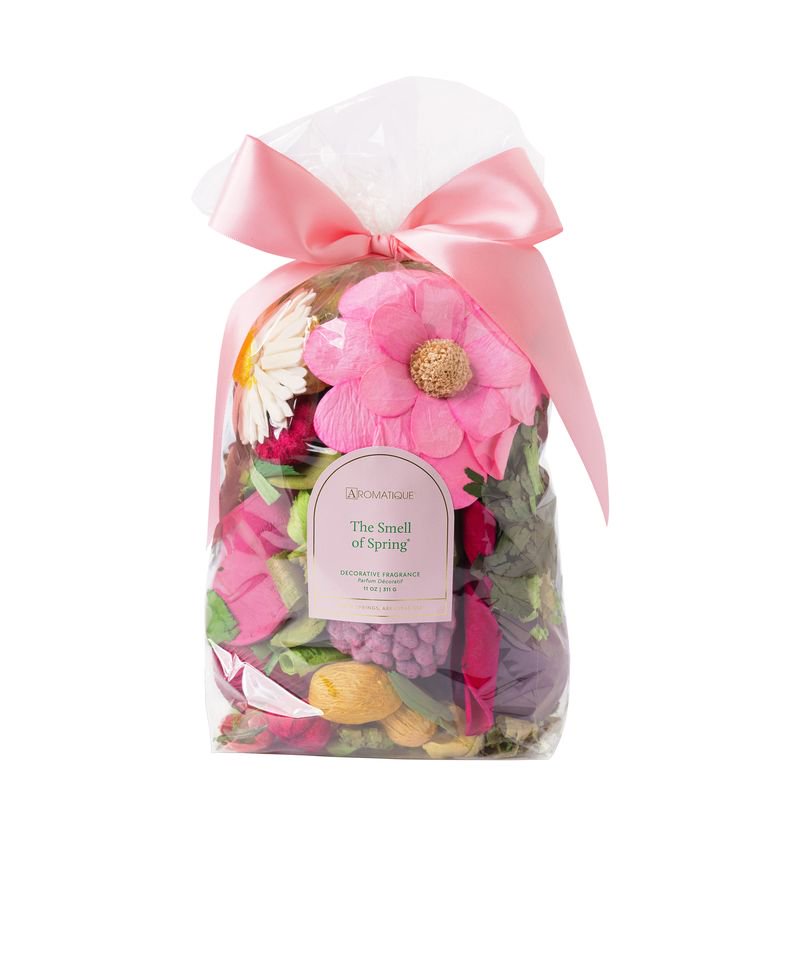 Aromatique Smell of Spring Scented Potpourri Bag 12oz - Decorative Centerpiece Home Fragrance Decor Sachet Botanicals, Long Lasting Room Air Freshener Deodorizer Catchall Bowl Filler Decoration Gifts
