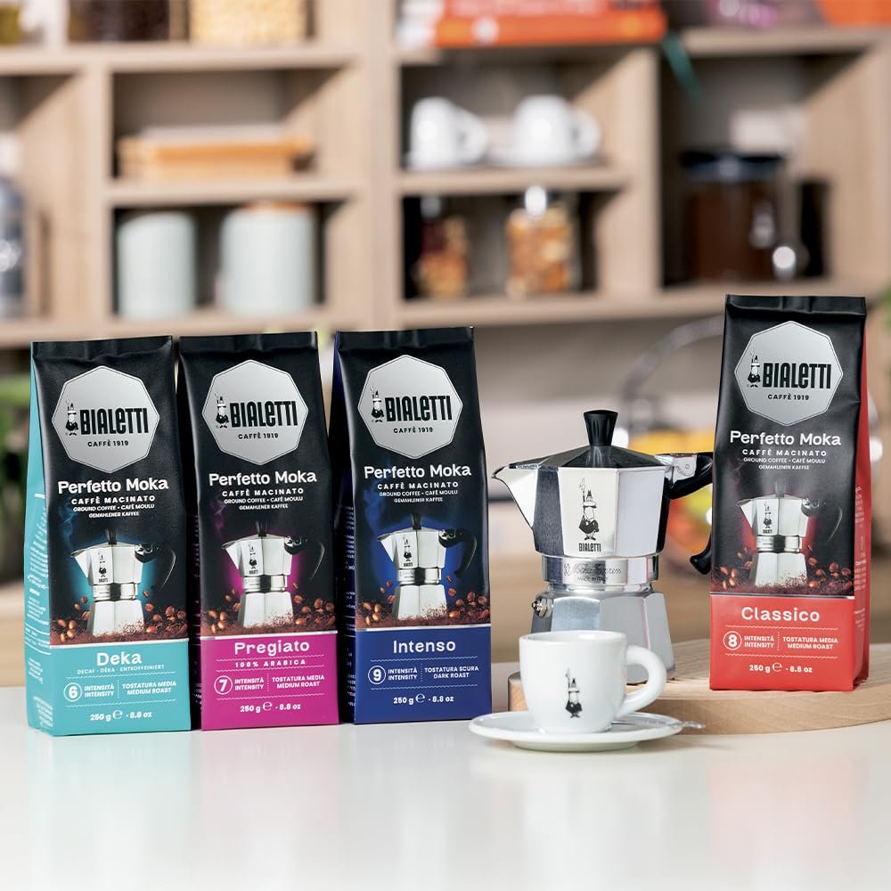 Bialetti Perfetto Moka Intenso Ground Coffee | Dark Roast | 8.8 oz
