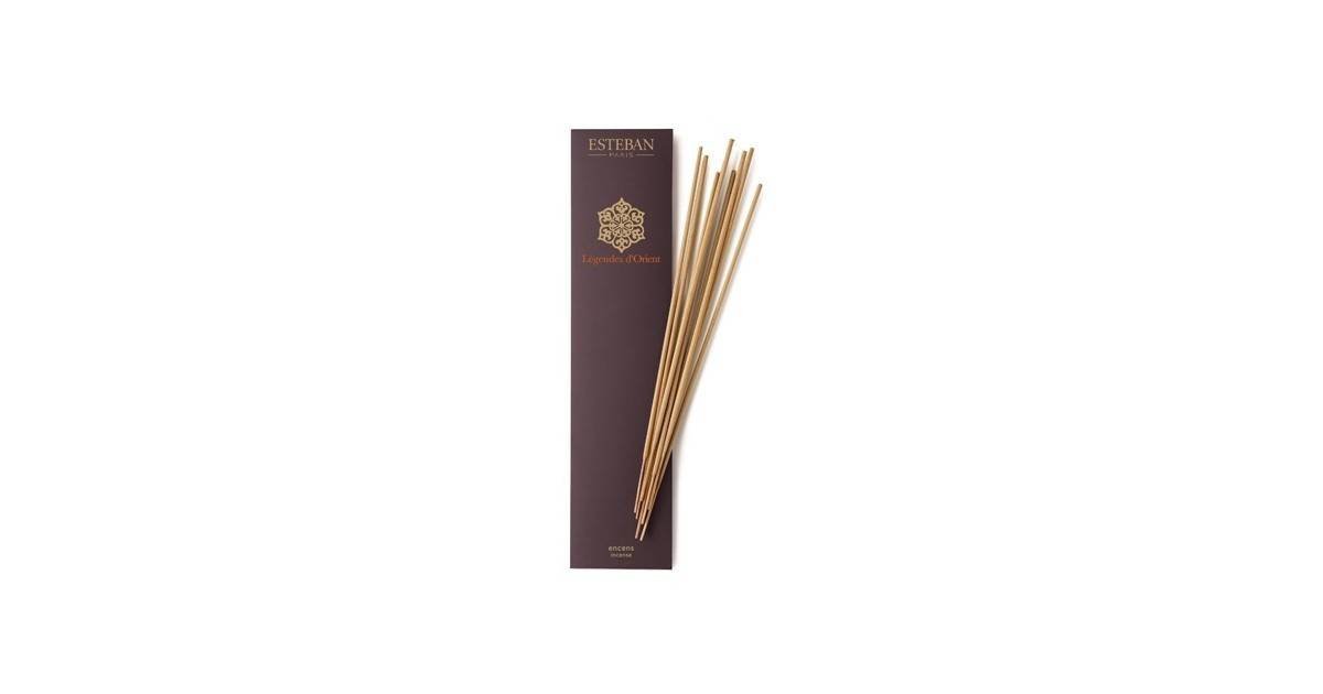 Esteban Bamboo Legendes d"Orient Sticks | 20 Incense Sticks Natural Traditionally Made Vegetal Binder Colorant Free | LEGENDES d'ORIENT