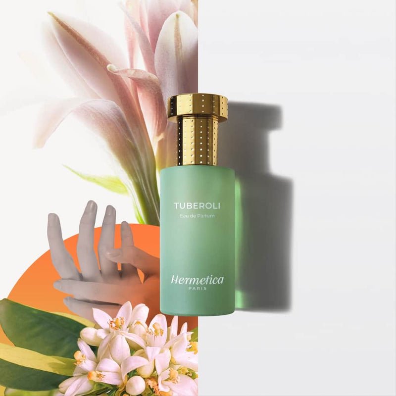 Hermetica Tuberoli Eau de Parfum — Alcohol-Free Floral Fruity Fragrance, 50ml