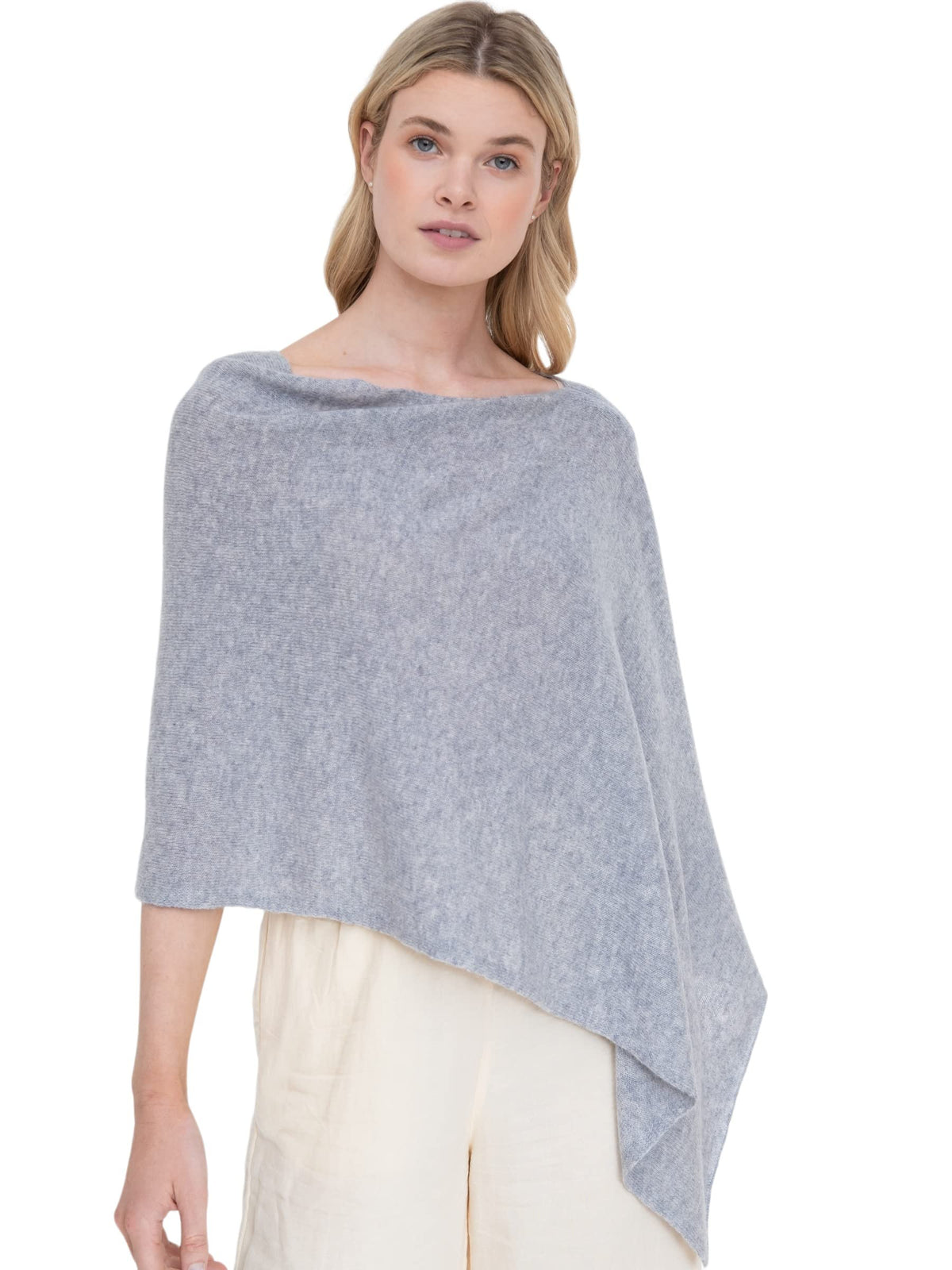 Alashan Cashmere -100% Cashmere Draped Dress Topper Poncho