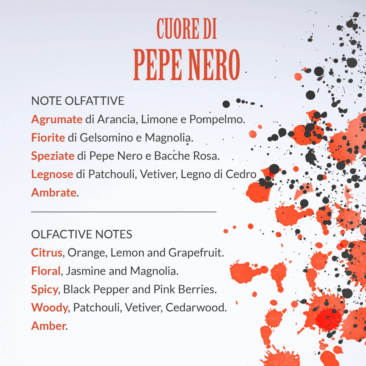 Cuore di Pepe Nero 2-in-1 Shampoo and Conditioner | Spicy Woody Amber Scent