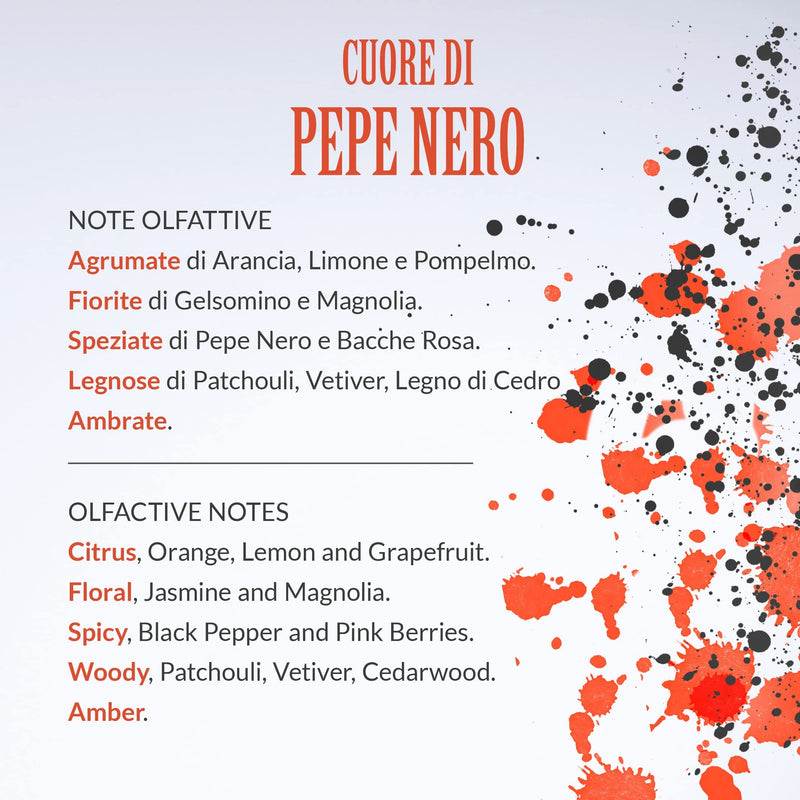 Cuore di Pepe Nero 2-in-1 Shampoo and Conditioner | Spicy Woody Amber Scent