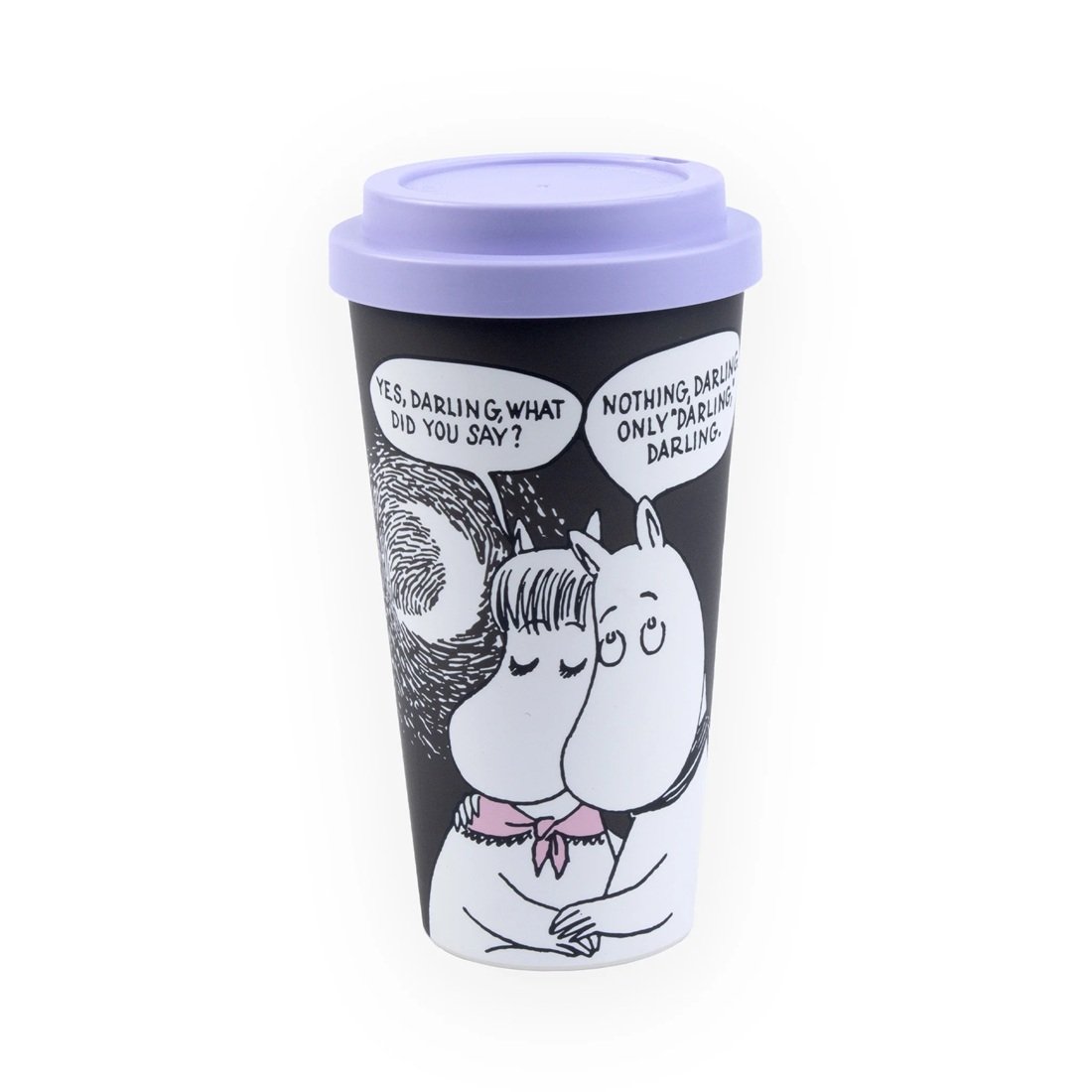 Moomin, Darling Take-Away Mug Black & Purple 15.2 fl oz