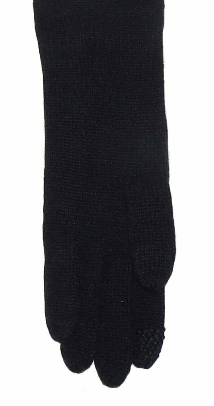 Cashmere Gloves Texting Glove in Ebony Black