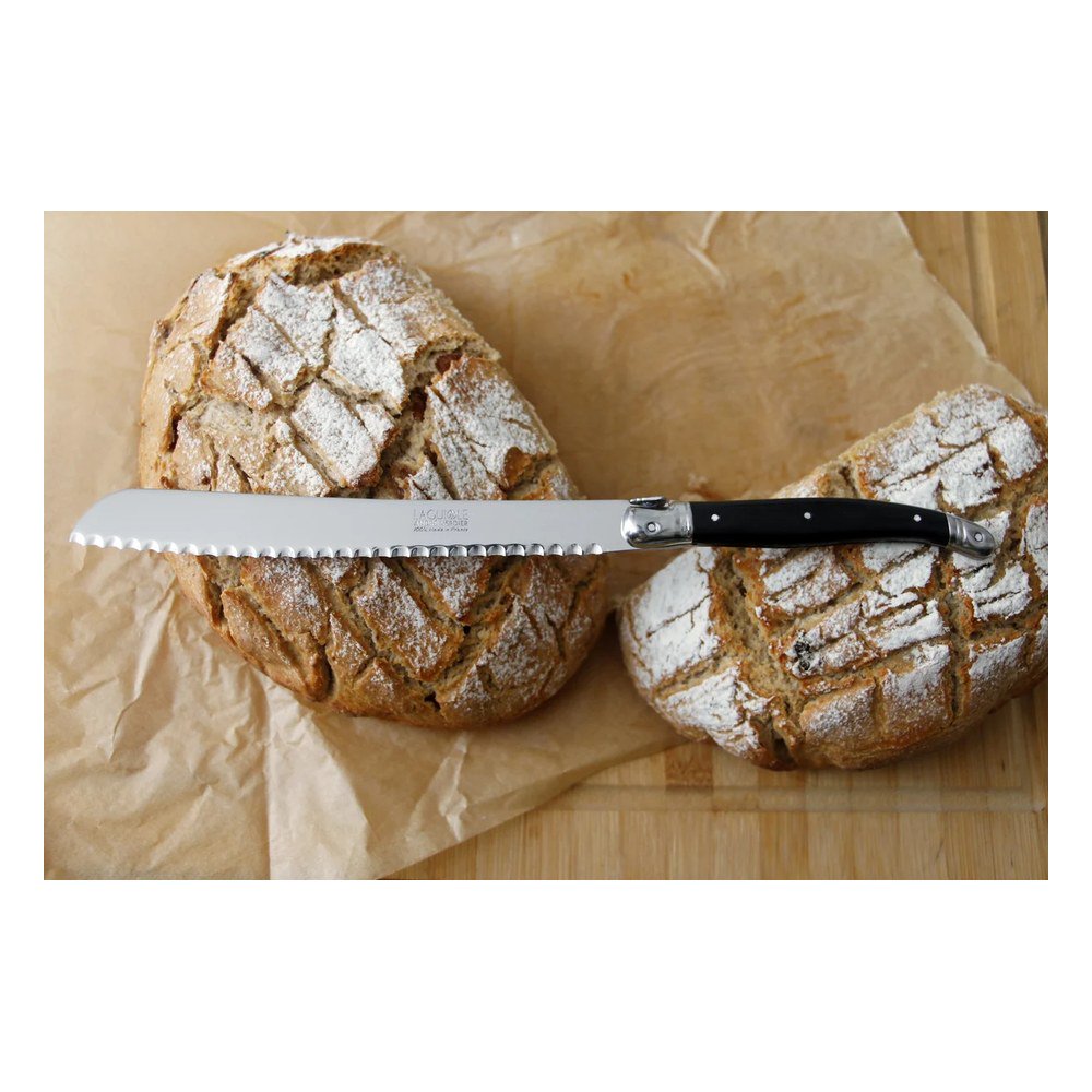 André Verdier Laguiole Debutant Bread Knife | Black Handle | 11.4"