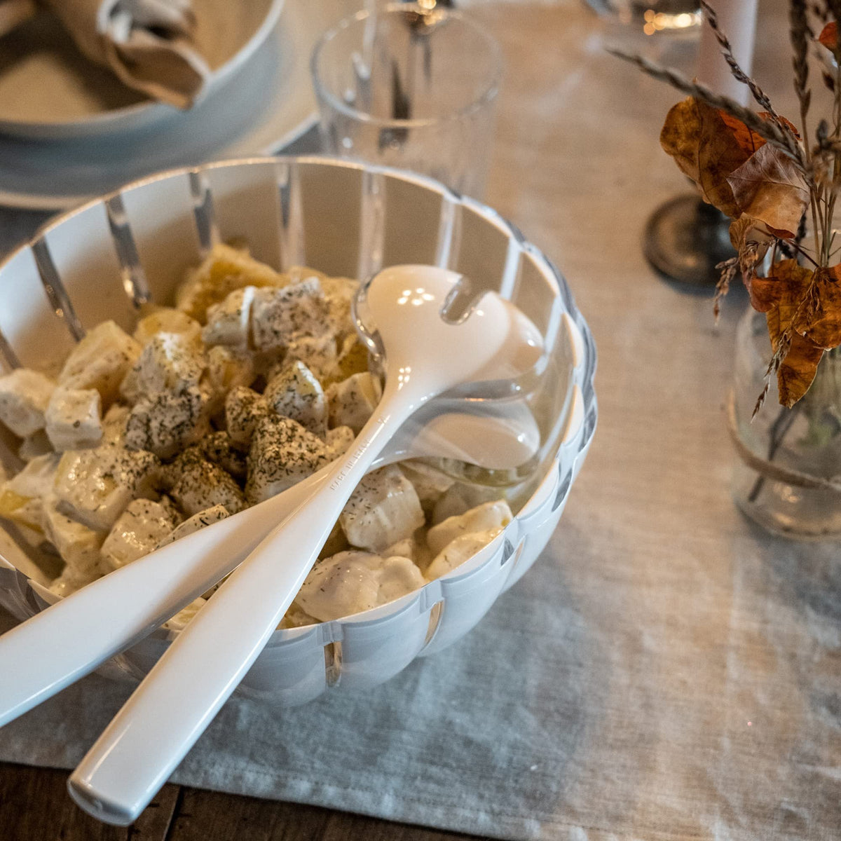 Guzzini Dolcevita Salad Server Bio-Based Plastic Serving Set (2 Pieces) Modern Durable