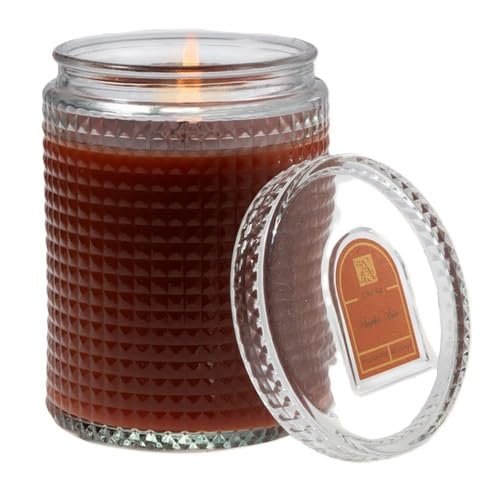 Aromatique Pumpkin Spice 15 oz Textured Glass Candle with Lid