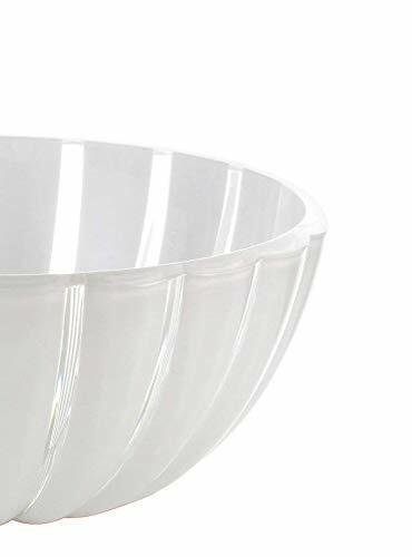 Guzzini Grace Medium Bowl White | 100% Recycled Plastic Reusable, BPA-Free | Cereal, Soup, Fruits - Mixing Bowl for Storage, Pantry & Kitchen 7.9" Diameter| White