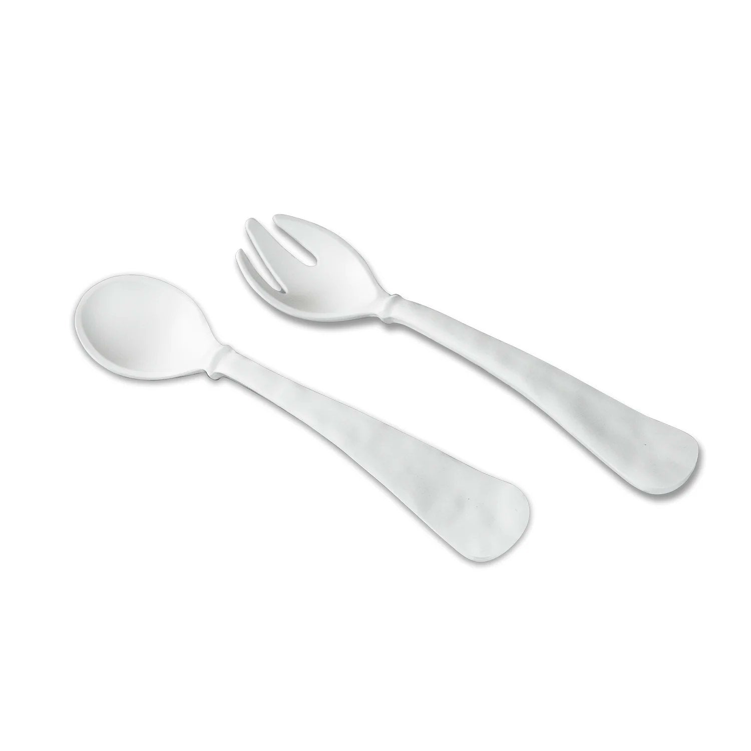 Beatriz Ball White Salad Server Set Nube Melamine Utensils