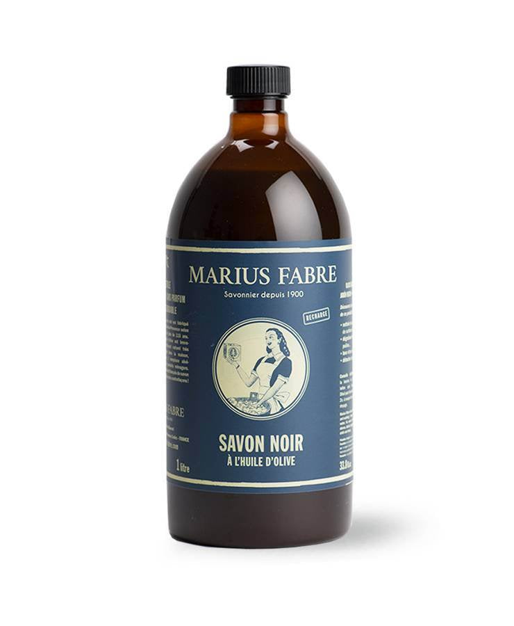 Marius Fabre Olive Oil Liquid Black Soap 1L Unscented Multipurpose Natural Cleaner France