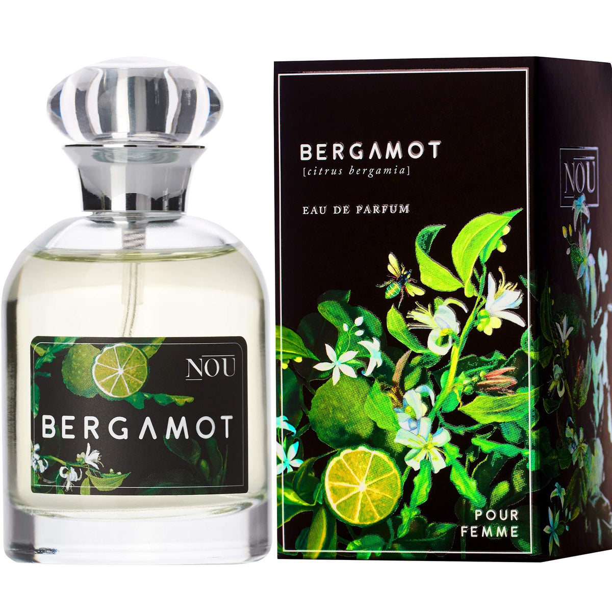 NOU Bergamot Perfume – Citrus Perfume – Natural Perfume for Women with Essential Oils – Fresh Smelling Perfume with Citrus and Musk Notes Bergamot Perfume for Women 1.7 fl oz EDP