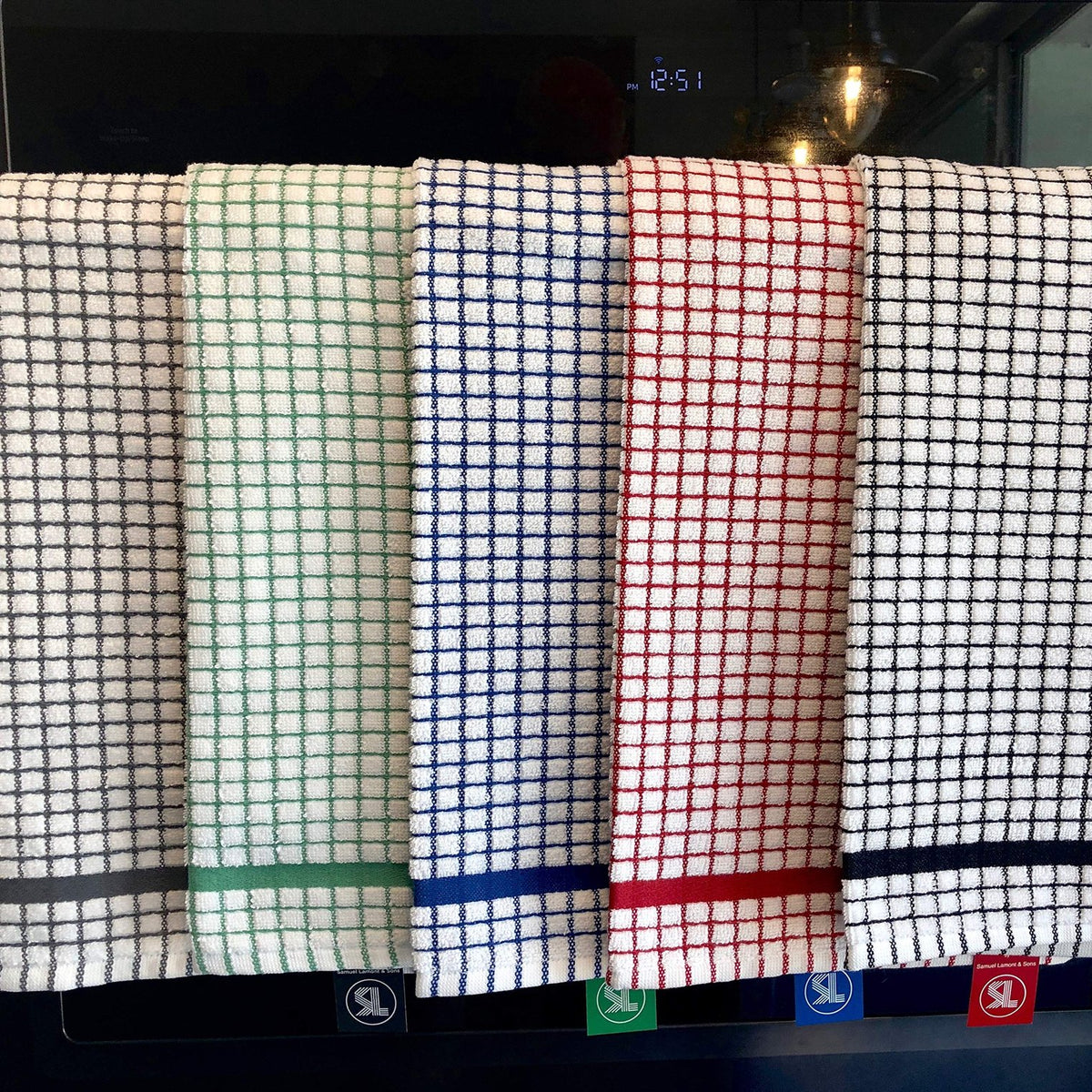 Poli-Dri Kitchen Towel Navy 3-Pack 100% Cotton by Samuel Lamont