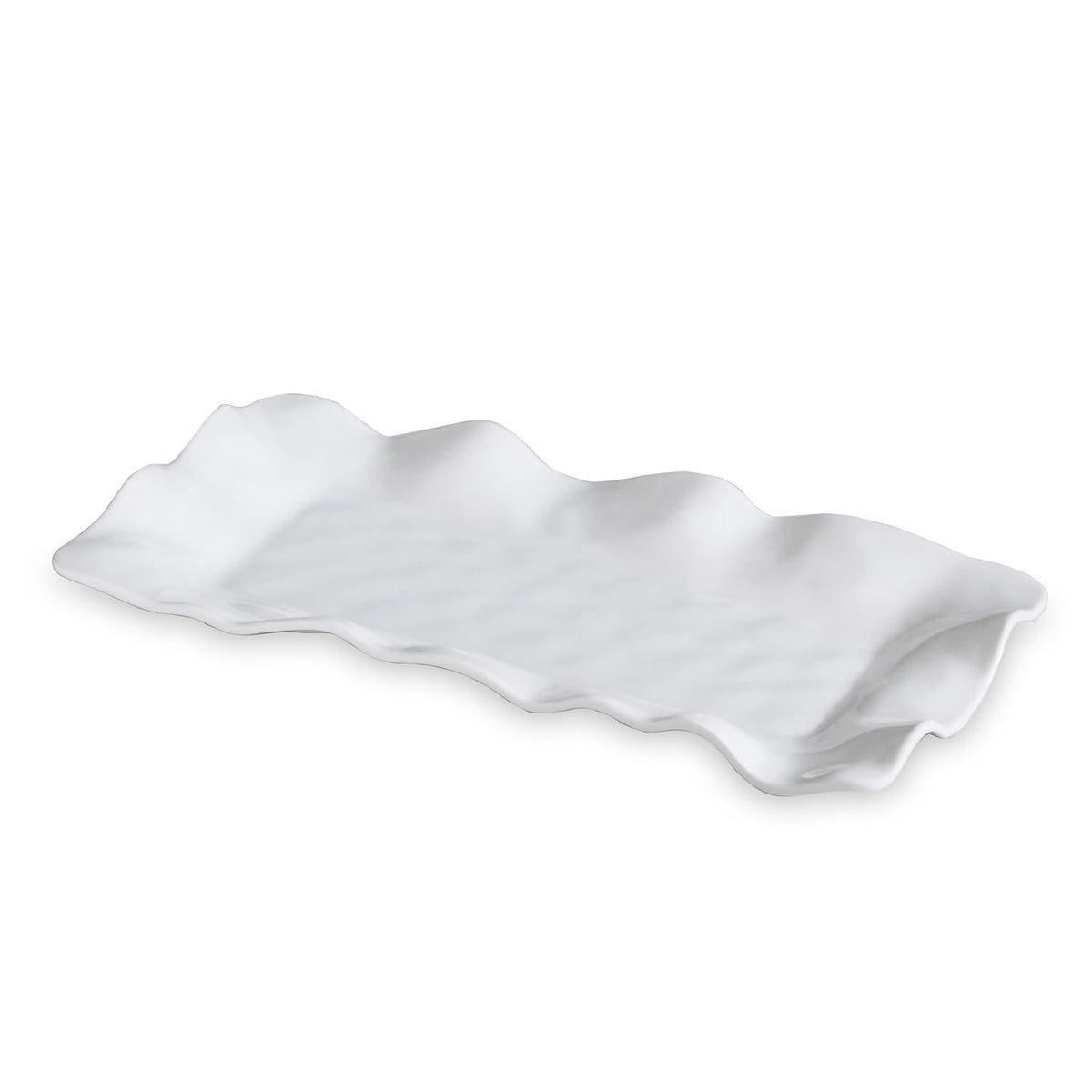 VIDA Havana Long Rectangular Tray in White Melamine