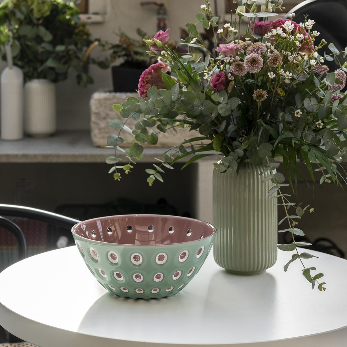 GUZZINI  LE MURRINE - MINT & SALMON - M BOWL