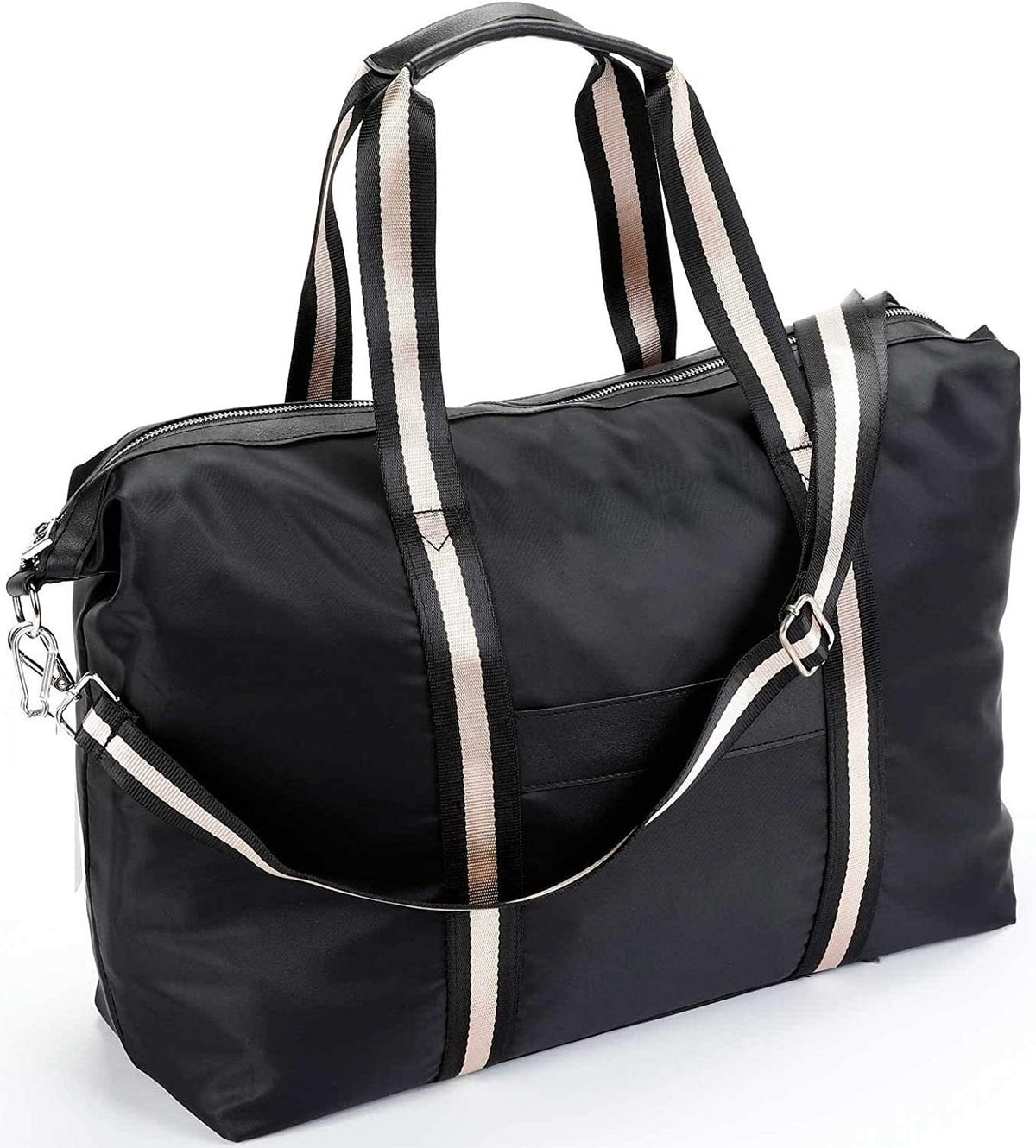 The Alpha Weekender – Water-Resistant Black Nylon Travel Bag (Overnight & Sports Tote)