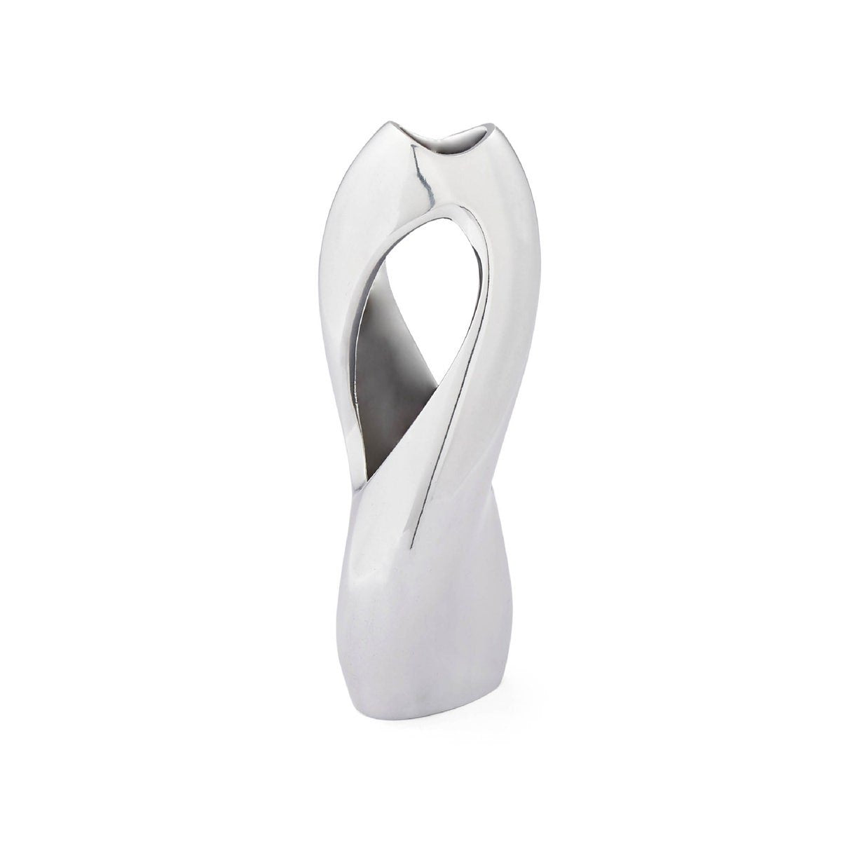 Nambe Pebble Twist Bud Vase | 8-Inch | Vases for Centerpiece Table Home Indoor Desk Décor | Mid Century Modern Style Vase for Wedding Housewarming Gift | Made of Metal Alloy