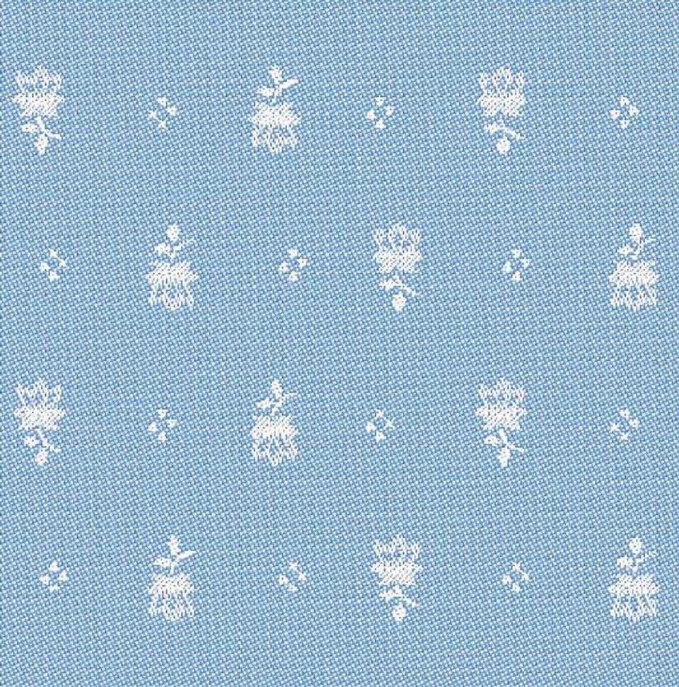 TABLUXE LINENS Jacquard Rectangular Tablecloth - 63x138 inch - Spill-Resistant Luxury Linen French Provence Tablecloth (Blue, Ecru, Gray, White)