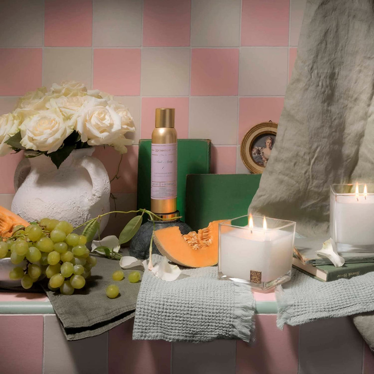 Aromatique The Smell of Spring Aerosol Room Spray 5oz - Home Fragrance, Long Lasting Room Air Freshener Home Spray Deodorizer Xmas Christmas Gifts Notes of Hyacinth, Jasmine, Rose, Vanilla