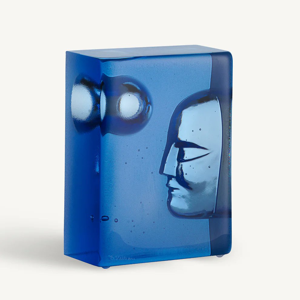 Kosta Boda Azur Moon limited edition sculpture by Bertil Vallien – Swedish art glass collector piece Kosta Boda Artist Collection