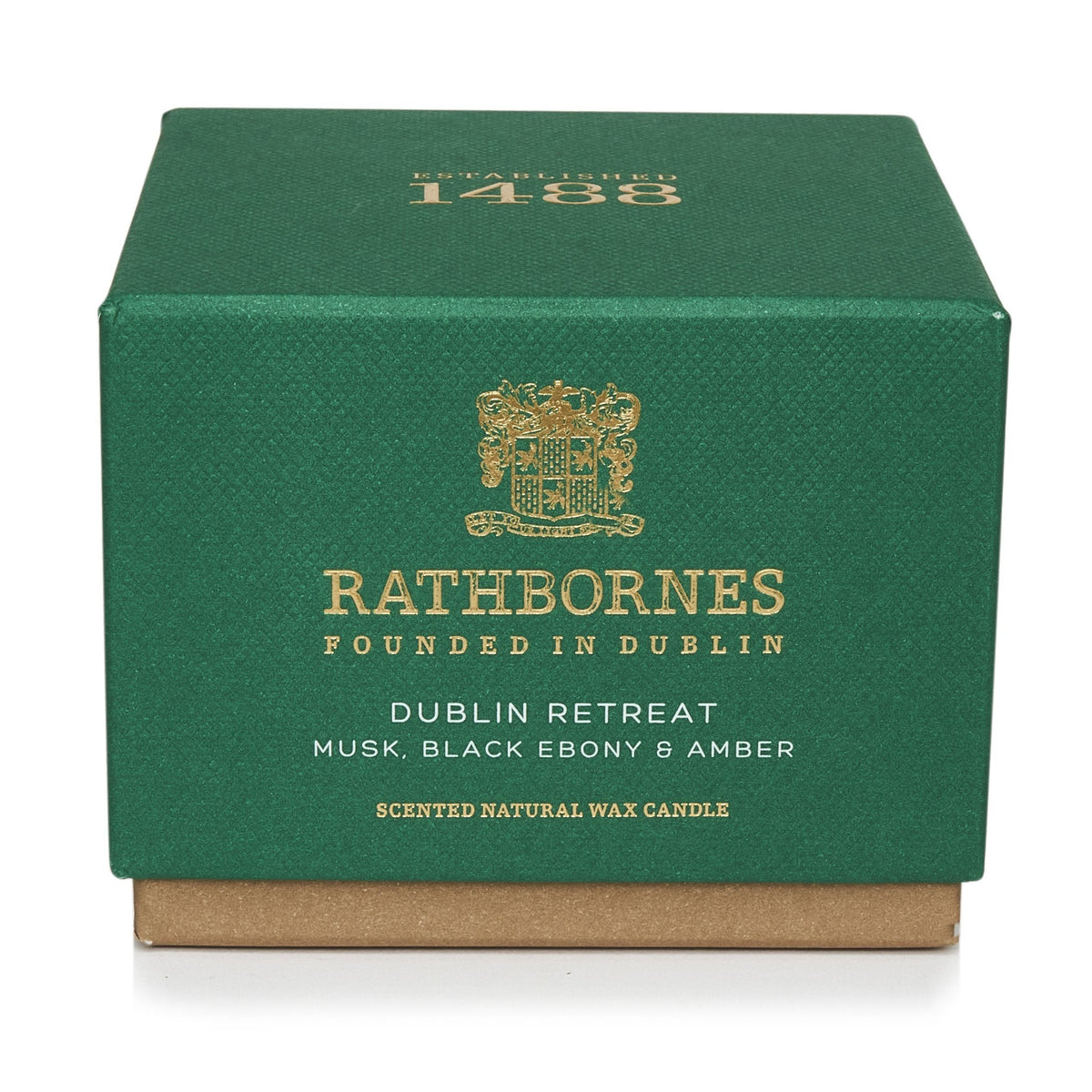 Rathbornes Dublin Retreat Musk, Black Ebony & Amber Scented Candle
