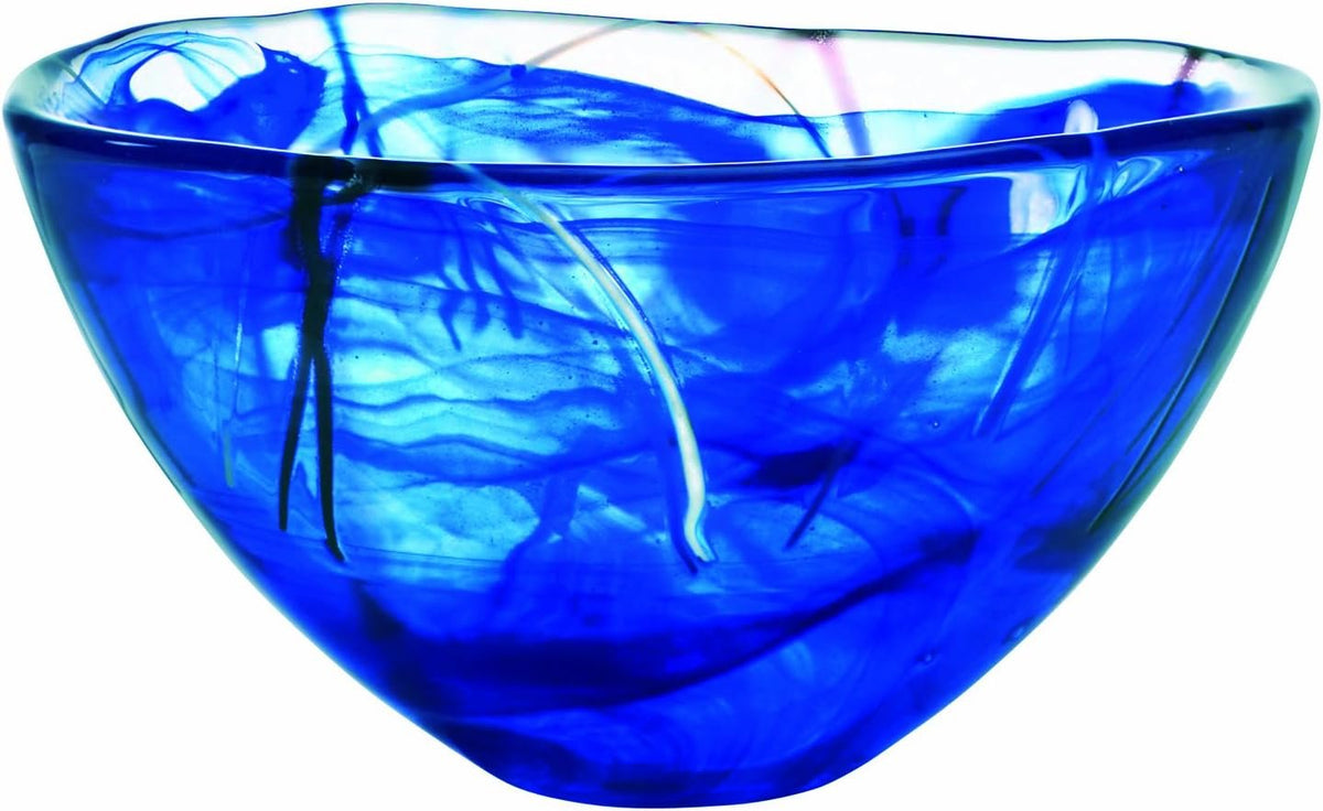 Kosta Boda Contrast Glass Bowl in Blue | Medium