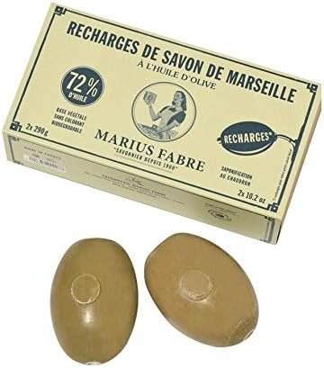 Marius Fabre Olive Oil Marseilles Soap Refills for Wall-Mount Rotating Holder